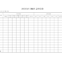 급여대장 급여대장
